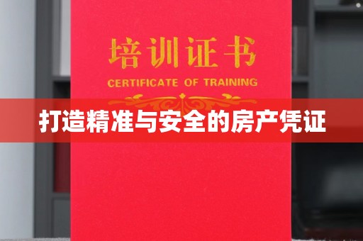 荣昌打造精准与安全的房产凭证